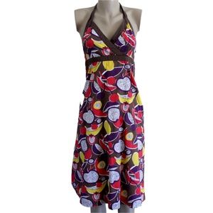 Boden Fruit Halter Empire Dress Size 8/10